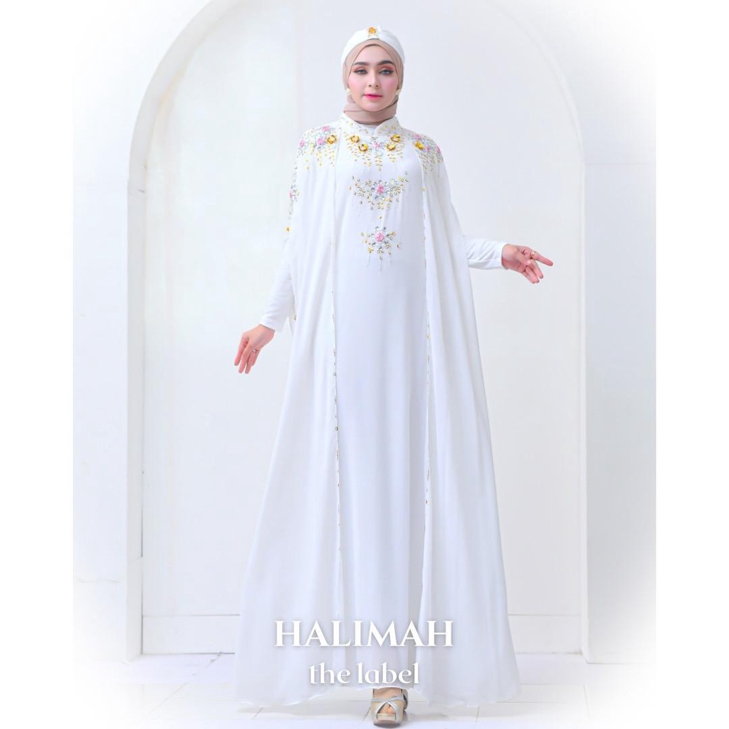 Aqila Kaftan Gamis Wanita Muslim Lebaran Kondangan Pesta Premium Terbaru Mewah Simple Elegan Ceruty 