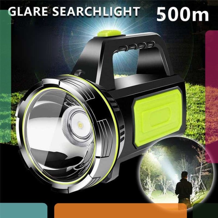 LAMPU SENTER LED SUPER TERANG JARAK JAUH POLICE BESAR CAS FLASHLIGHT T