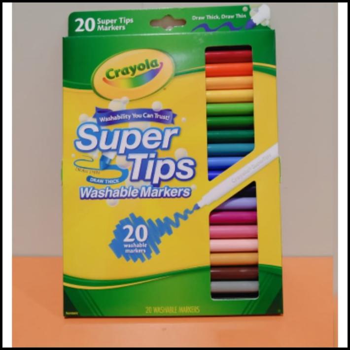 

HOT DEAL SALE MAINAN : CRAYOLA SUPER TIPS WASHABLE MARKERS 20PCS !!
