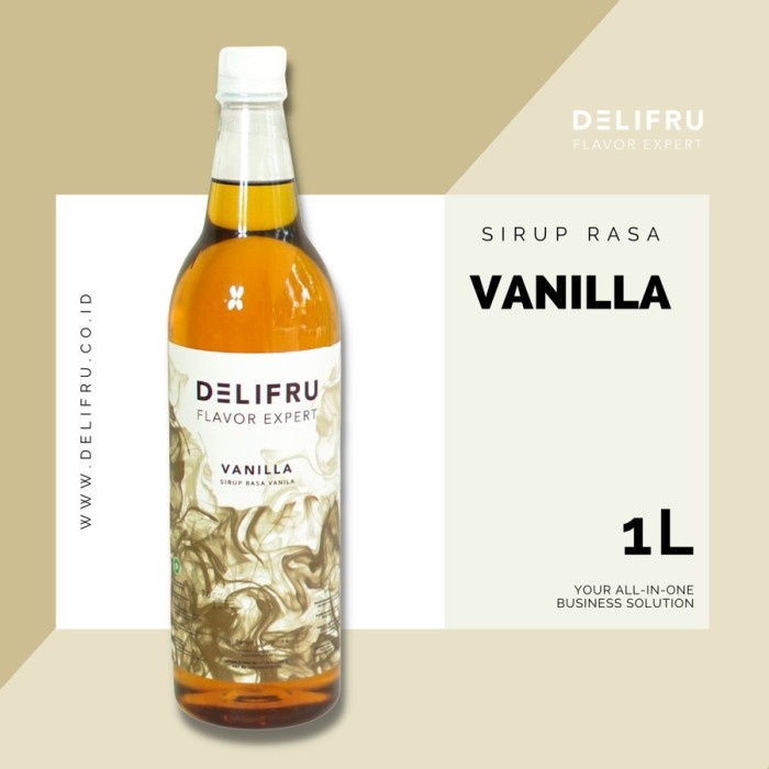 

Vanilla Syrup Delifru 1 Liter - Sirup Vanila Premium