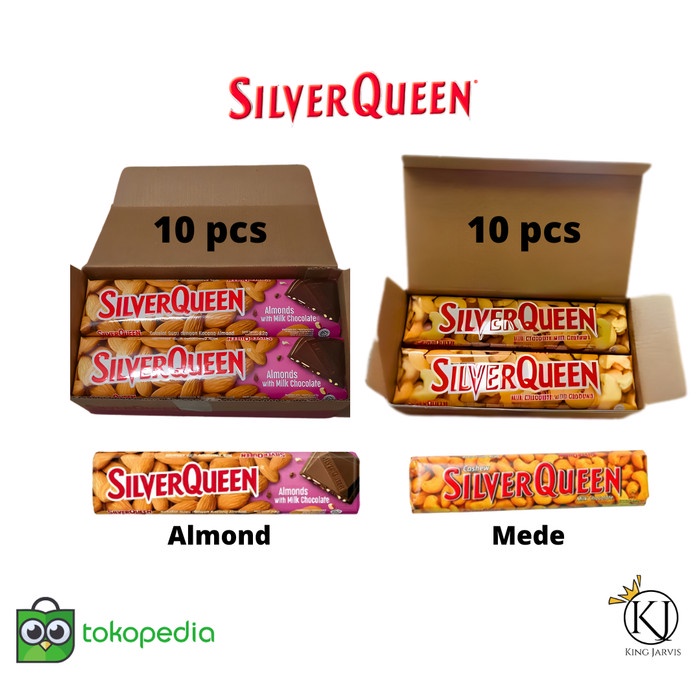 Cokelat Silverqueen 1 Box/Mede/Almond