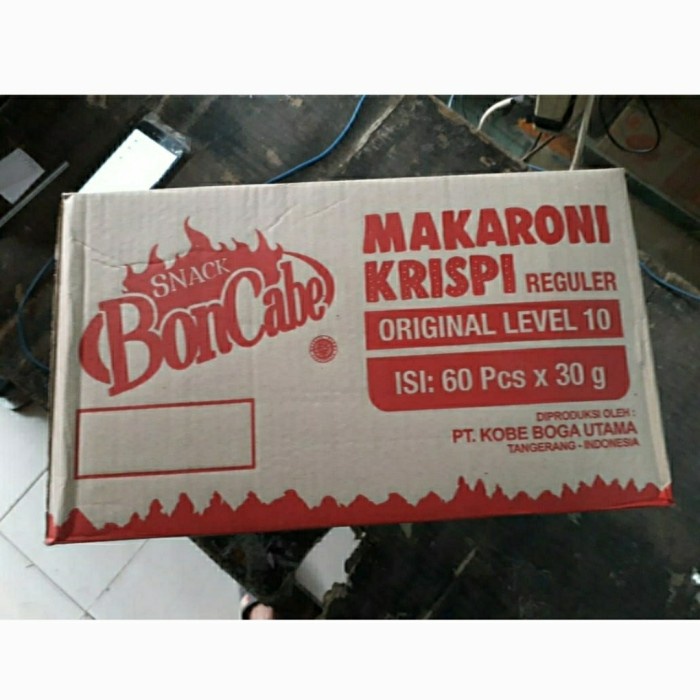 

Makaroni Krispy Boncabe Original Lv10 Berat 30 Gr X 60 Pcs Per Dus