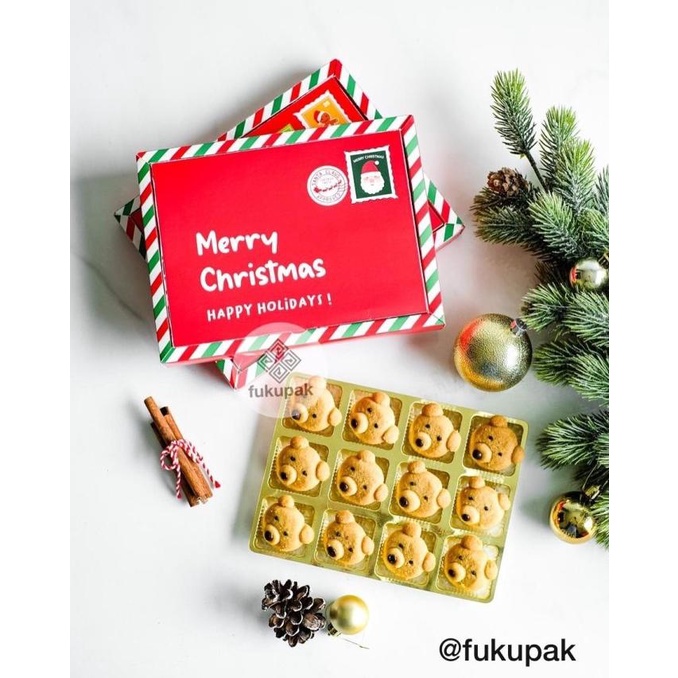 $$$$] Christmas Letter Box (10pcs) Kotak Natal cookie coklat mochi mini cake