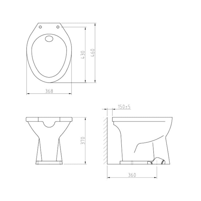 Ready Ina C16 Wash Down System / Kloset Duduk Siram - Tutup Kloset Dolphin Murah