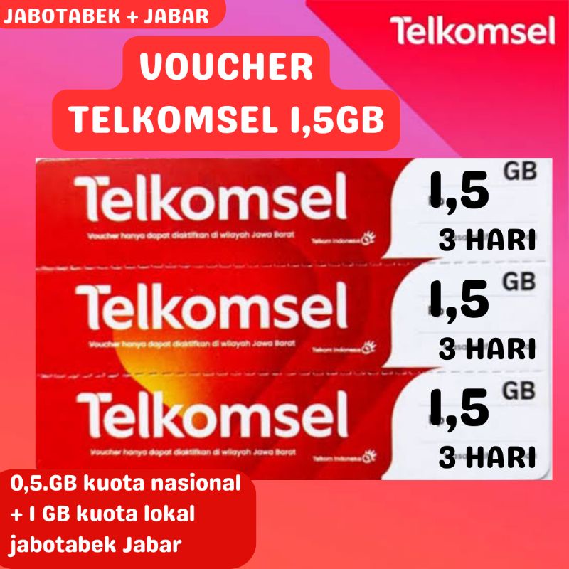 Vcr Telkomsel 1,5GB 3 Hari