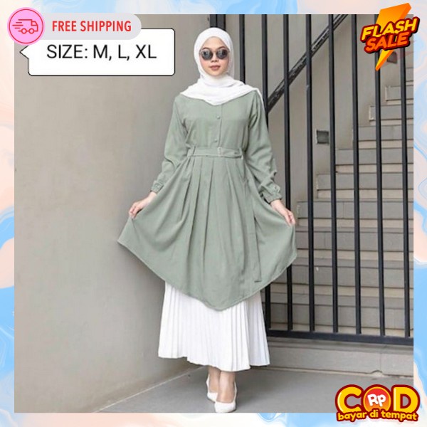 Pakaian Tonik Jumbo Atasan Yunik Long Tumik Model Terbaru Cewek Cantik Premium Baju Wanita Pakean Te