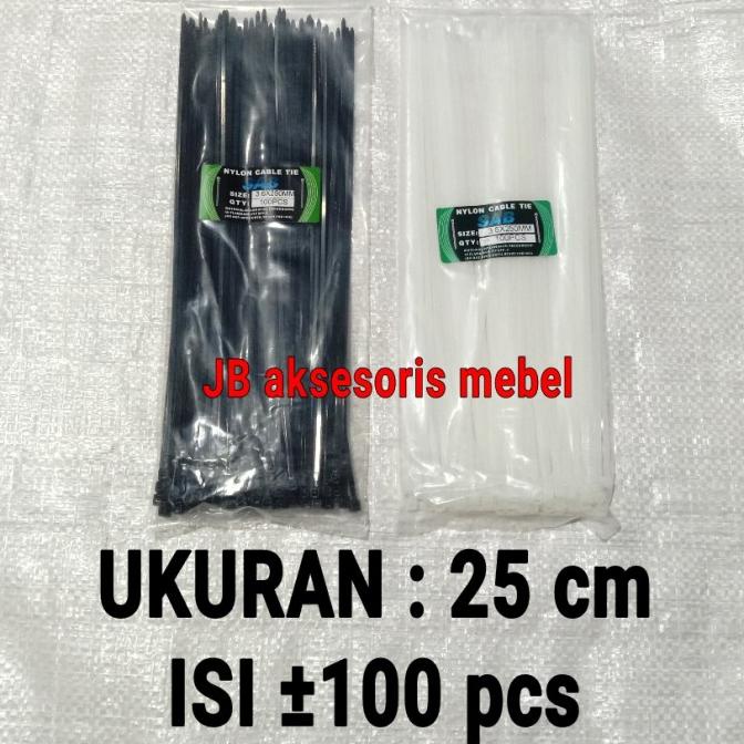

~~~~~] KABEL TIS TIE TIES 25 cm PERBUNGKUS / TALI PENGIKAT KABEL 250 mm