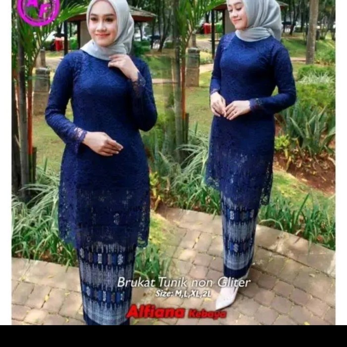 baju kebaya tunik burkat - kebaya tunik jumbo - kebaya modern brokat