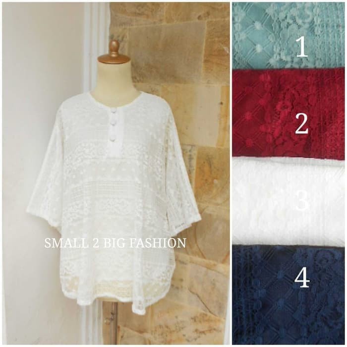 atasan bigsize / blouse jumbo / atasan brukat besar / blus brokat big