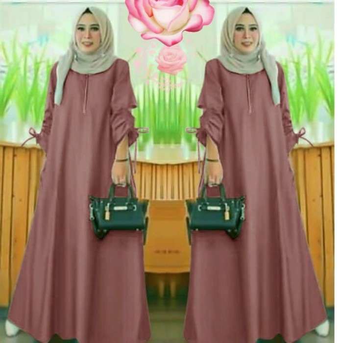 GAMIS jumbo lana coklat tua xxl baju wanita big size murah lan gm