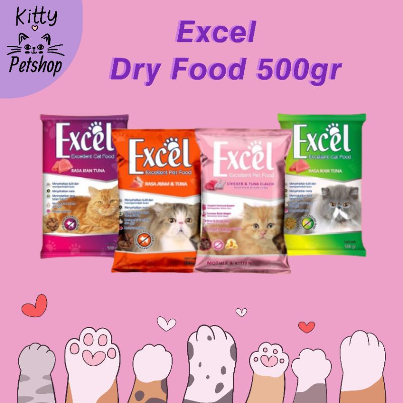 Makanan kucing kering murah EXCEL 500gr | Makanan kucing kering freshpack 500grPRODUK TERBARU DARI P