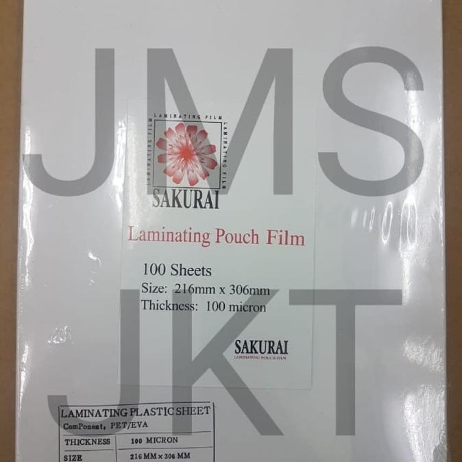 

Plastik Laminating Merk Sakurai Ukuran A4 isi 100 lembar