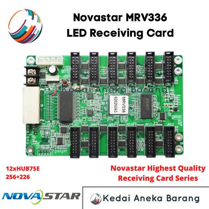 Terlaris Novastar Mrv336 Led Receiving Card Rc Videotron 12 Port Hub75 Mrv330