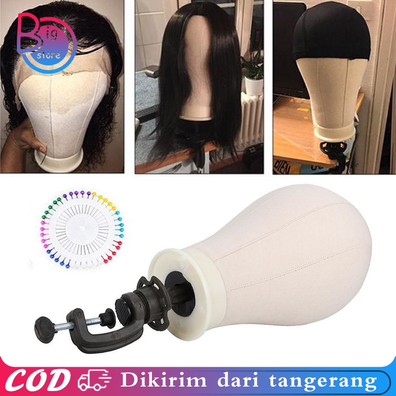P1set Patung Rambut 22inch Patung Kepala Adjustable Manekin Rambut Kepala Kepala Patung Rambut Haird