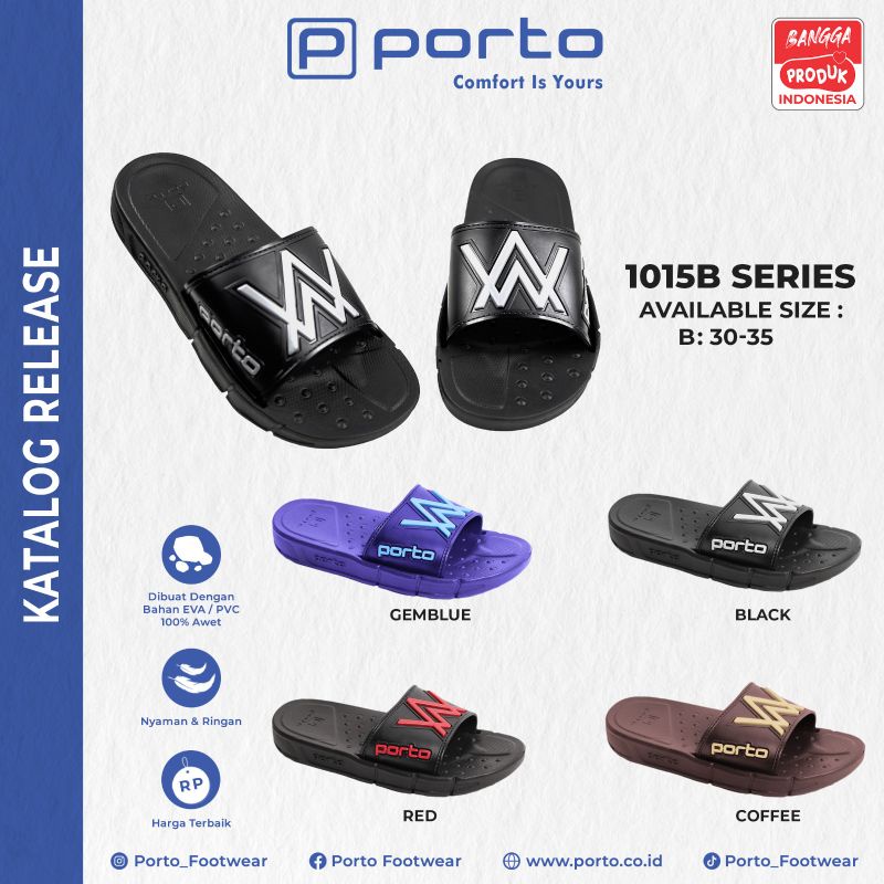 Sandal karet anak cowok tanggung model slop terbaru porto