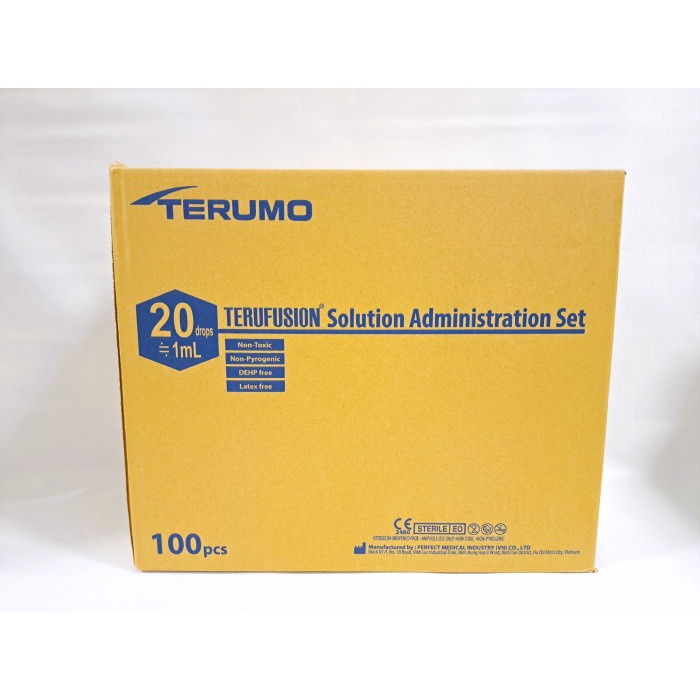 Terumo Infuset Dewasa Anak BOX 100pcs/ Infus set/ Terufusion Infusion -Tatasie
