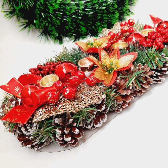 

Ready Tempat Lilin Natal Advent Dekorasi Kado Hiasan Natal 4 Lilin Doa Adven Berkualitas