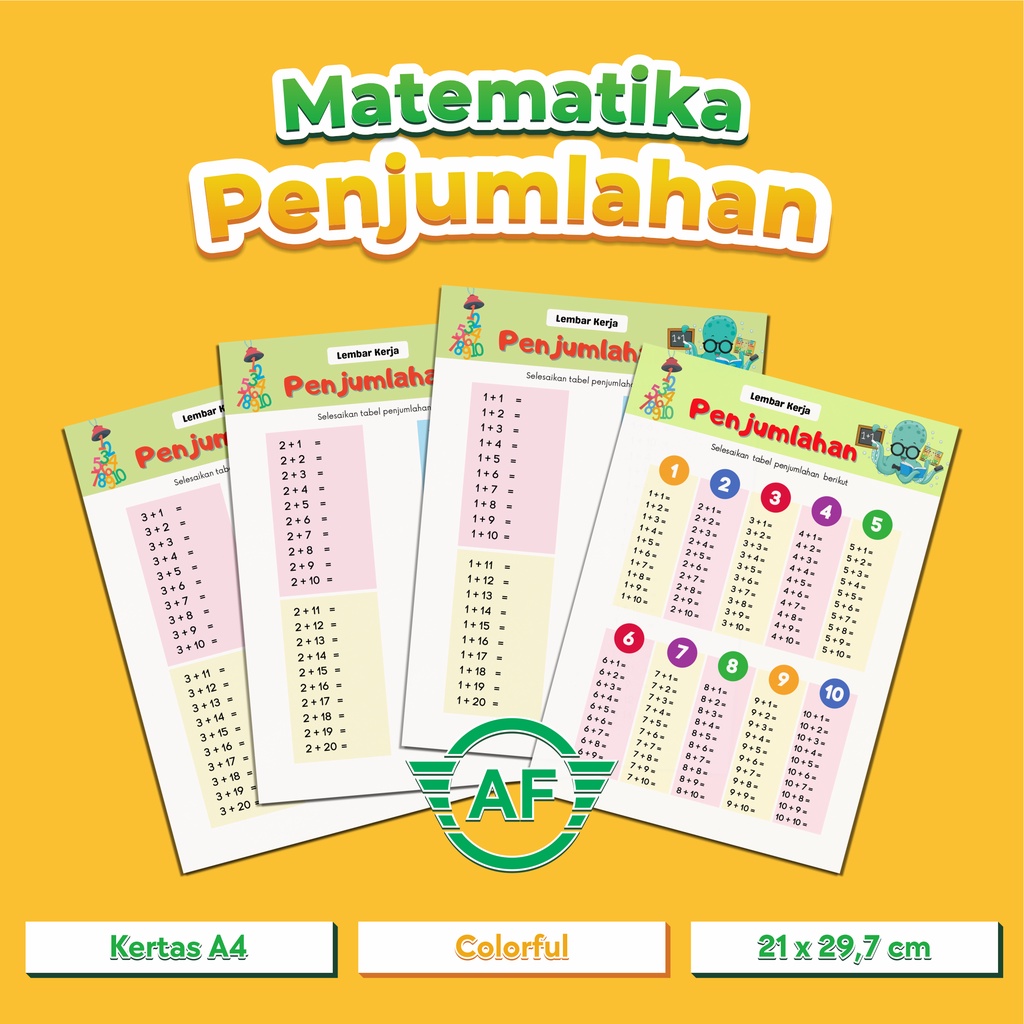 

Lembar Aktivitas Matematika Penjumlahan Cepat di Tabel | Worksheet Lembar Kerja | Lembar Aktivitas Anak | Matematika | Penjumlahan