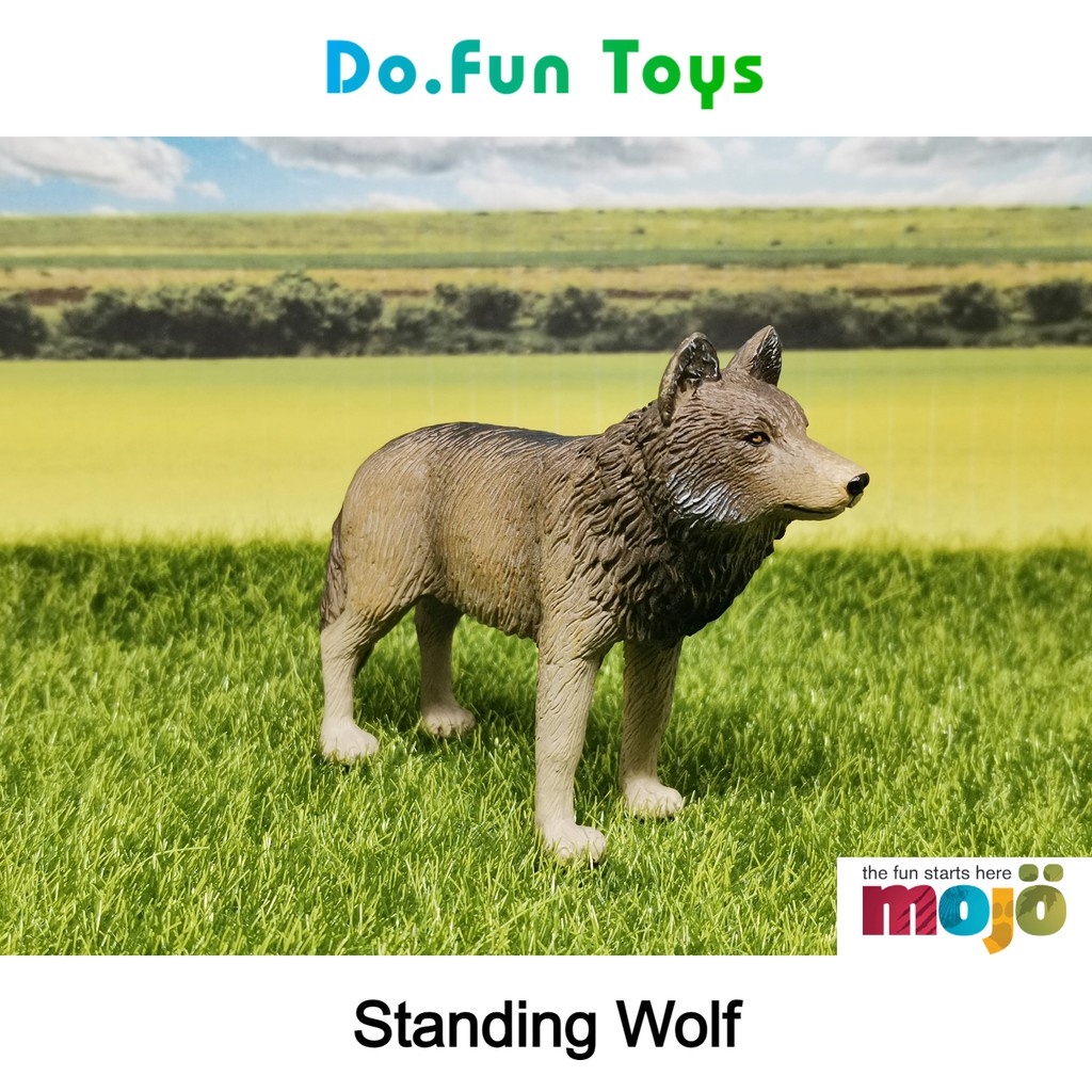 Mojo Animal Figurine Wolf / Mainan Niatur Binatang Serigala