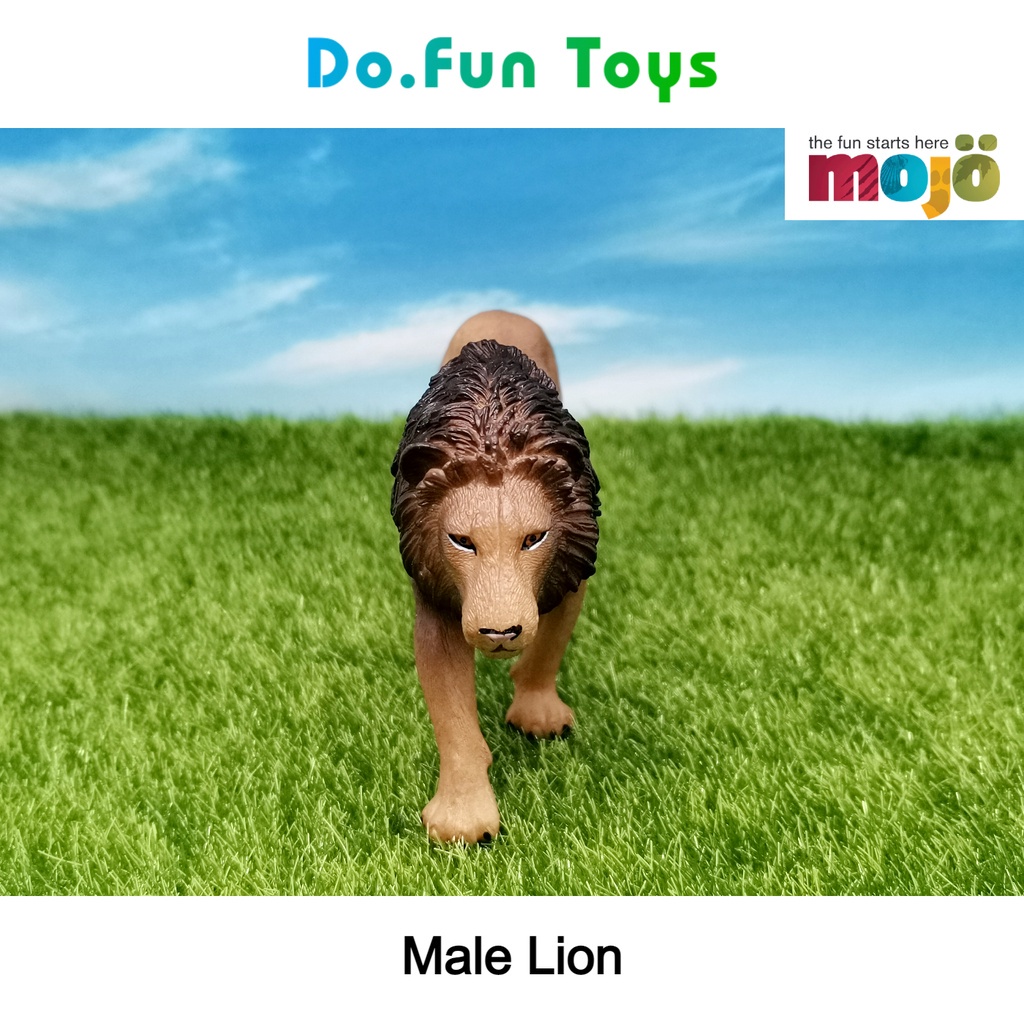 Mojo Animal Figurine Male Lion / Mainan Niatur Binatang Singa Jantan