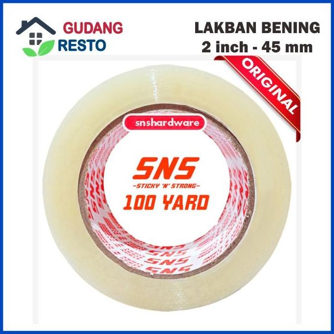 

best produk] LAKBAN BENING 2 INCH / 45 MM 100 YARD ISOLASI SEALTAPE SEALTIP SELOTIP