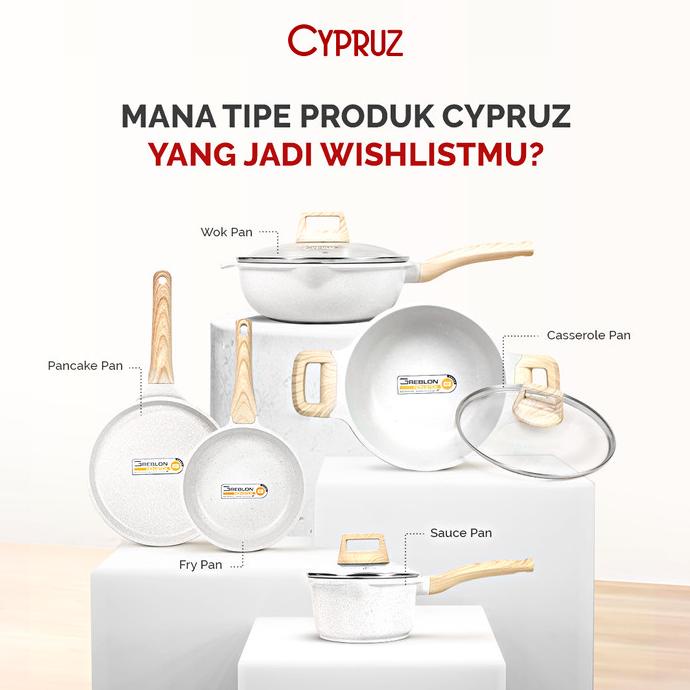 ((((()paling dicari] cypruz granite diecast white fry pan wok pan sauce pan wajan granite
