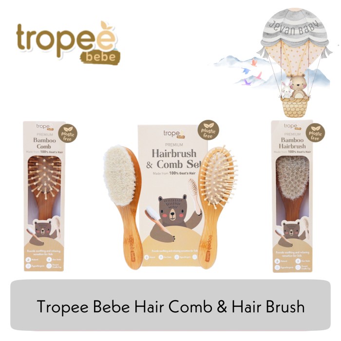 Promo Tropee Bebe Bamboo Hair Brush / Hair Comb / Hair Brush Hair