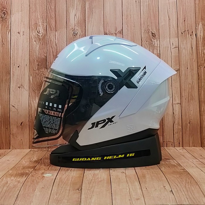 HELM JPX NOVA X SOLID WHITE I JPX NOVA X TERBARU I HELM JPX NOVA X