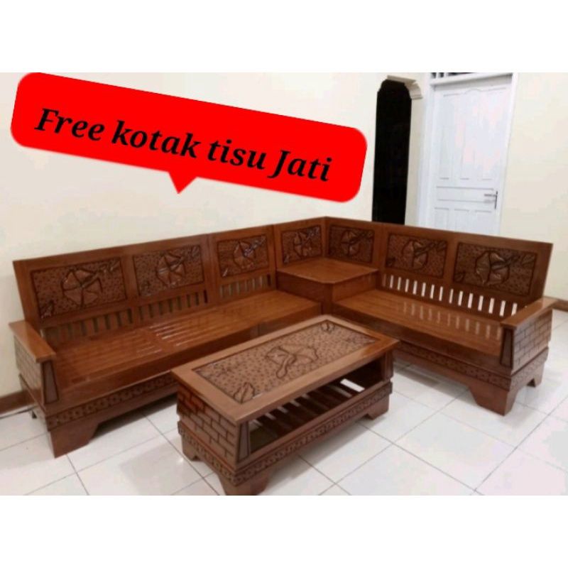 kursi tamu sudut Piramid kursi tamu full kayu Jati Jepara kursi tamu minimalis kursi sudut minimalis