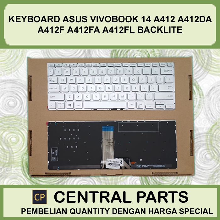 Keyboard Laptop Asus Vivobook 14 A412 A412DA A412F A412FA Silver Backlite