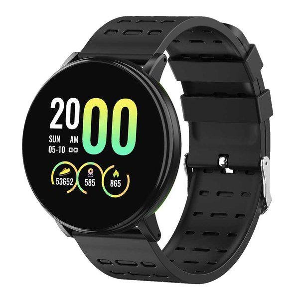 SKMEI Smartwatch Sport Fitness Tracker Heart Rate Blood Oxygen Thermometer Silicone - HITAM - SKMEI 