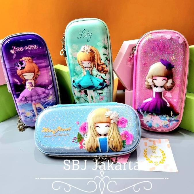 

New Tempat Pensil Kotak Pensil Smiggle Looka 3D Hardcase Lily Aster Pengiriman Cepat