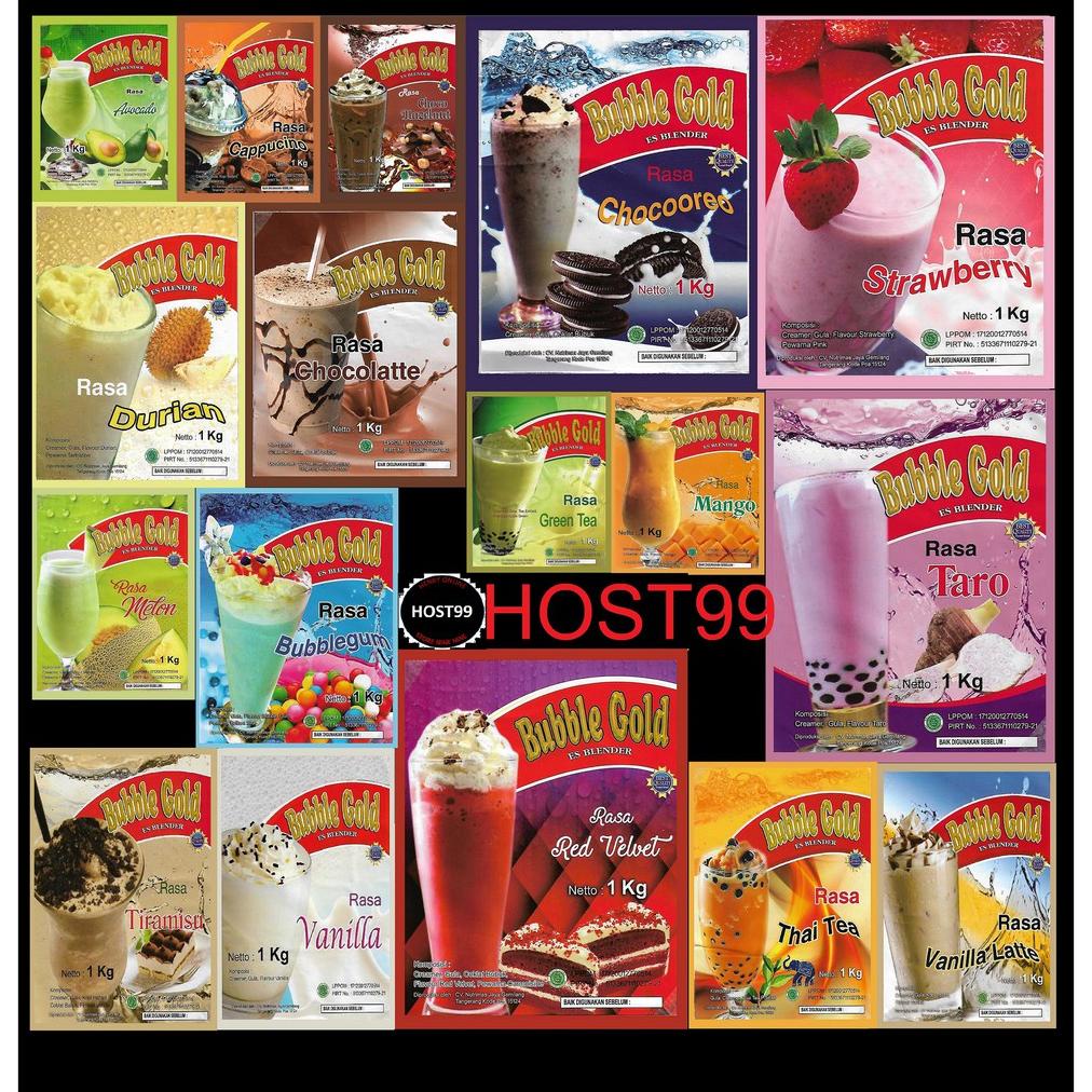 

Kekinian BUBBLE GOLD 1KG SERBUK MINUMAN BUBLEGOLD HALAL TER ~