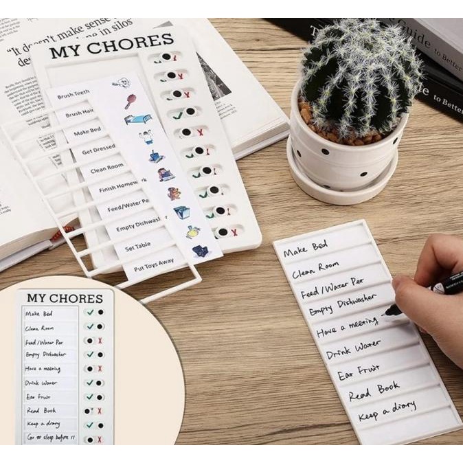 

=+=+=+] Checklist Planner Memo Board Papan Pengingat Jadwal Belajar To Do List