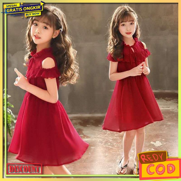 Dreea Anak Terbaru Dress Minimalis Bocah Deres Cewek Elegant Dres Ank Wnita Drwss Kualitas Premium B