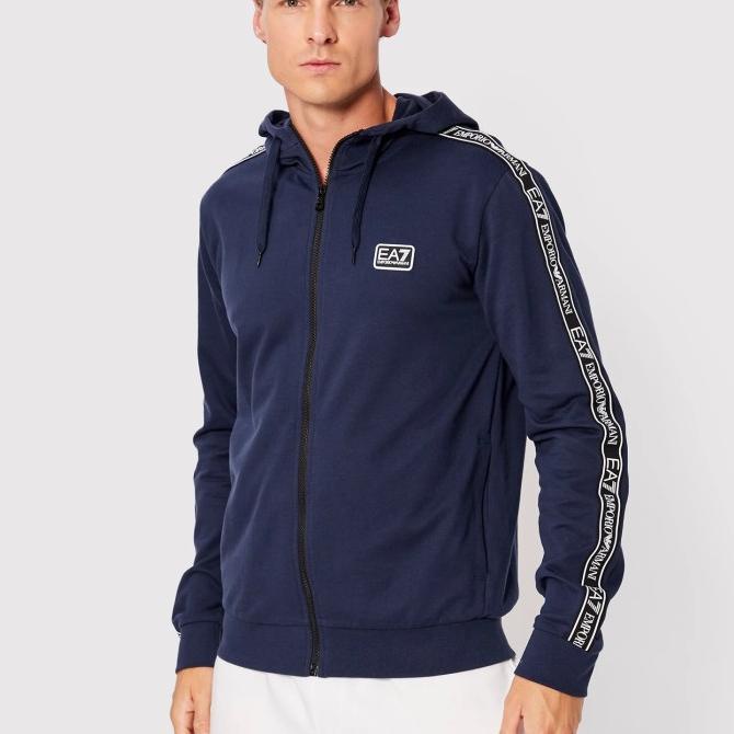 Jacket Pria Hoodie Armani Emporio Ea7 Navy Original Authentic Ohmymarketid