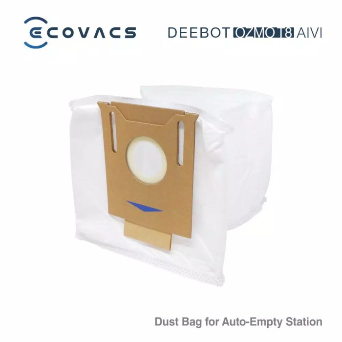 ECOVACS AKSESORIS DEEBOT OZMO T8 AIVI AUTO EMPTY STATION DUST BAG(3PC) ORIGINAL BEST QUALITY