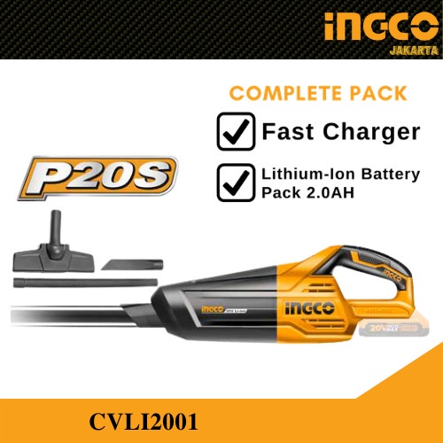 VACUUM CLEANERS CORDLESS 0.7L PACK 2.0AH PENYEDOT DEBU INGCO CVLI2001 ORIGINAL BEST QUALITY