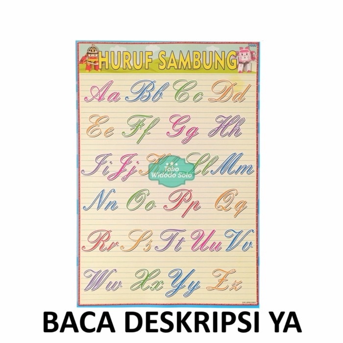 

Poster Edukasi Belajar Anak Huruf Sambung 35x50cm