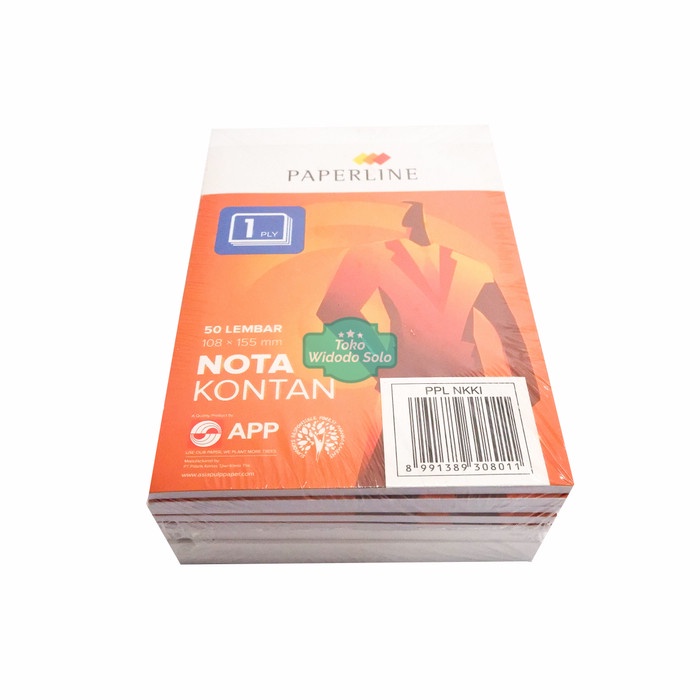 

Nota Kecil Kontan 1 Ply Paperline Rangkap Satu 1 Pack Isi 10 Buah