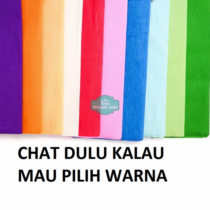 

Kertas Krap Biola Warna Warni Krep Krepe Hiasan Dekorasi 61x115cm