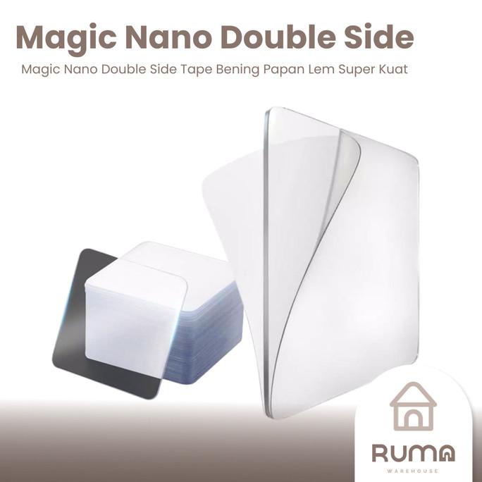 (:(:(:(] Magic Nano Double Side Tape Bening Papan Lem Super Kuat