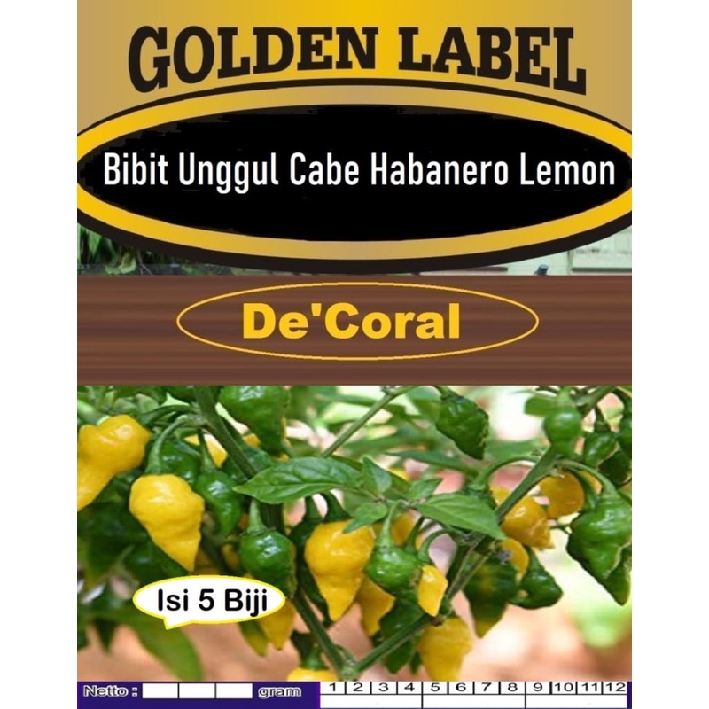 Bibit Unggul Cabe Habanero Lemon | Biji Benih Cabe Habanero Lemon