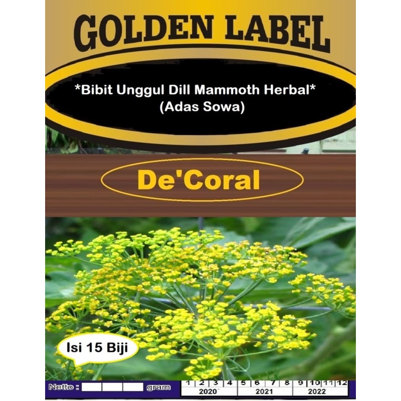 Bibit Unggul Dill Mammoth Herbal | Bibit Adas Sowa | Adas Manis