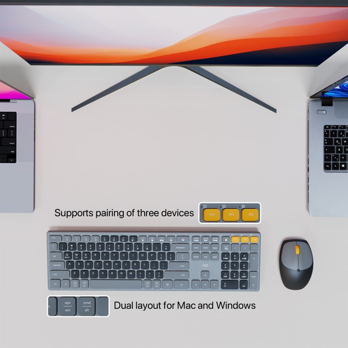 Fantech Wk895 Go Pop Keyboard Mouse Wireless Combo