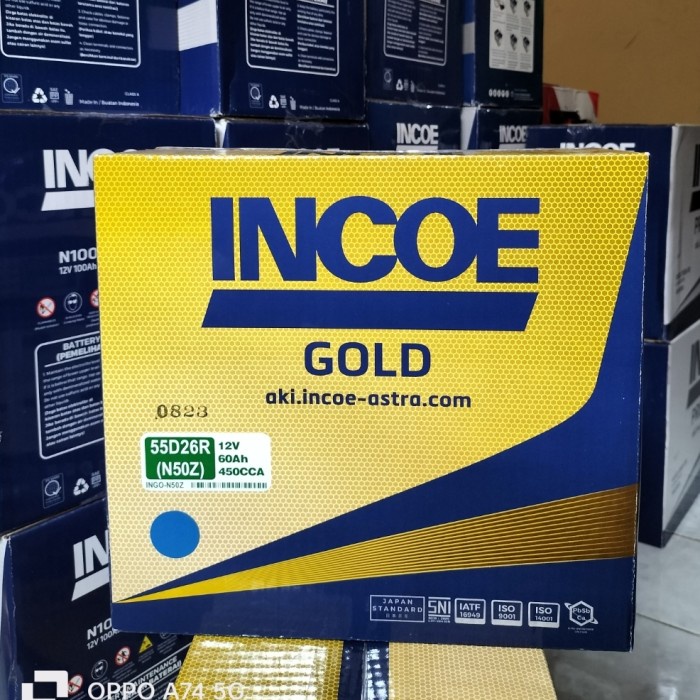 Promo Aki Mobil Incoe Gold N50Z/55D26R Terbaru