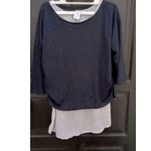 New! Atasan Kaos Kombinasi Garis Made In Japan