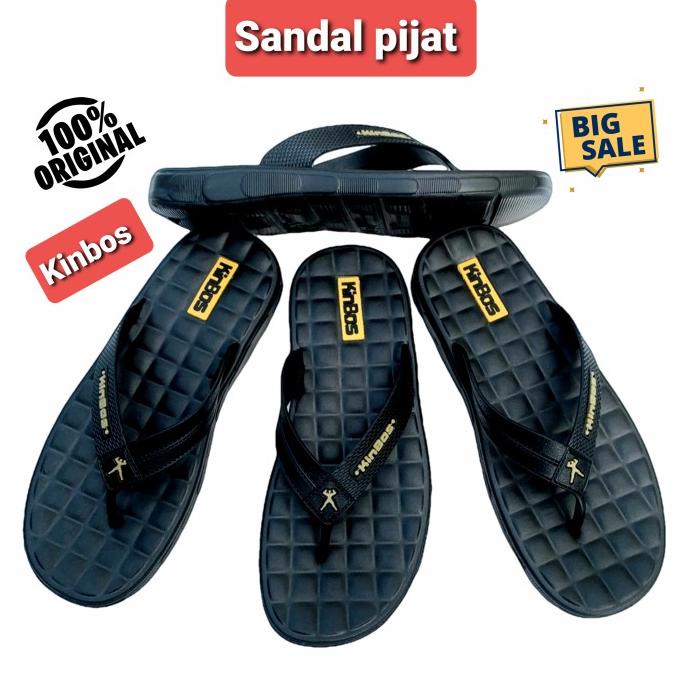 Ready Stock Sandal Pria,Sandal Jepit Pijat Karet Kinbos Ori Terbaru