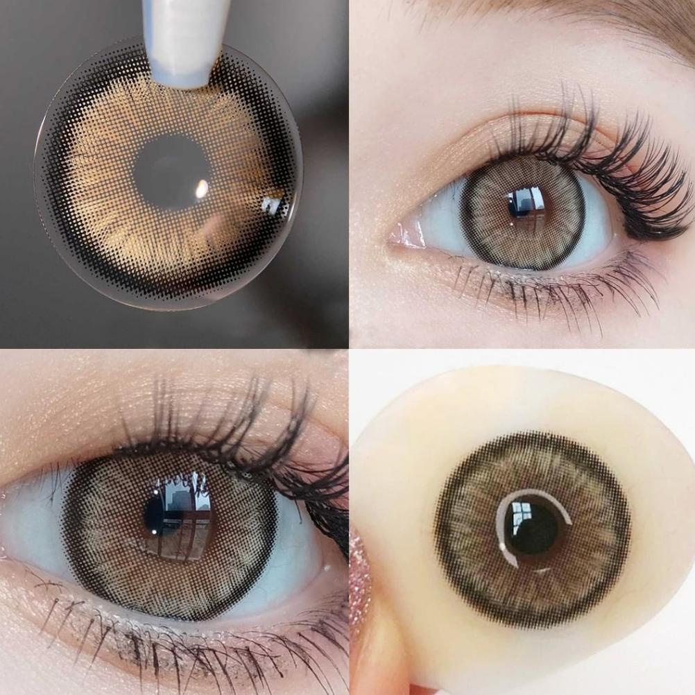 Big Sale Softlens Dawn Seri Brown Grey Color Lensa Kontak Minus -0.50-3.50 14.5 Mm Promo
