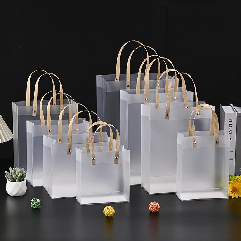 

Terlaris PER 10 PCS Tas Mika Doff Transparan Hampers Goodie Bag ..